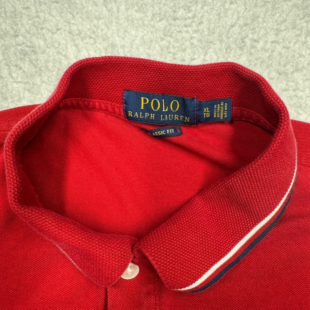 Polo Ralph Lauren Classic Fit Red‎ Polo Shirt with Rubber Pony Men's Size XL